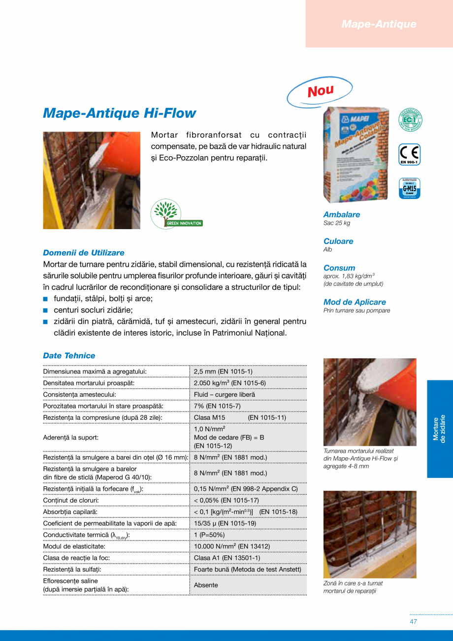 Pagina 47-Produse si sisteme pe baza de VAR pentru restaurarea cladirilor din zidarie MAPEI Catalog, brosura...
