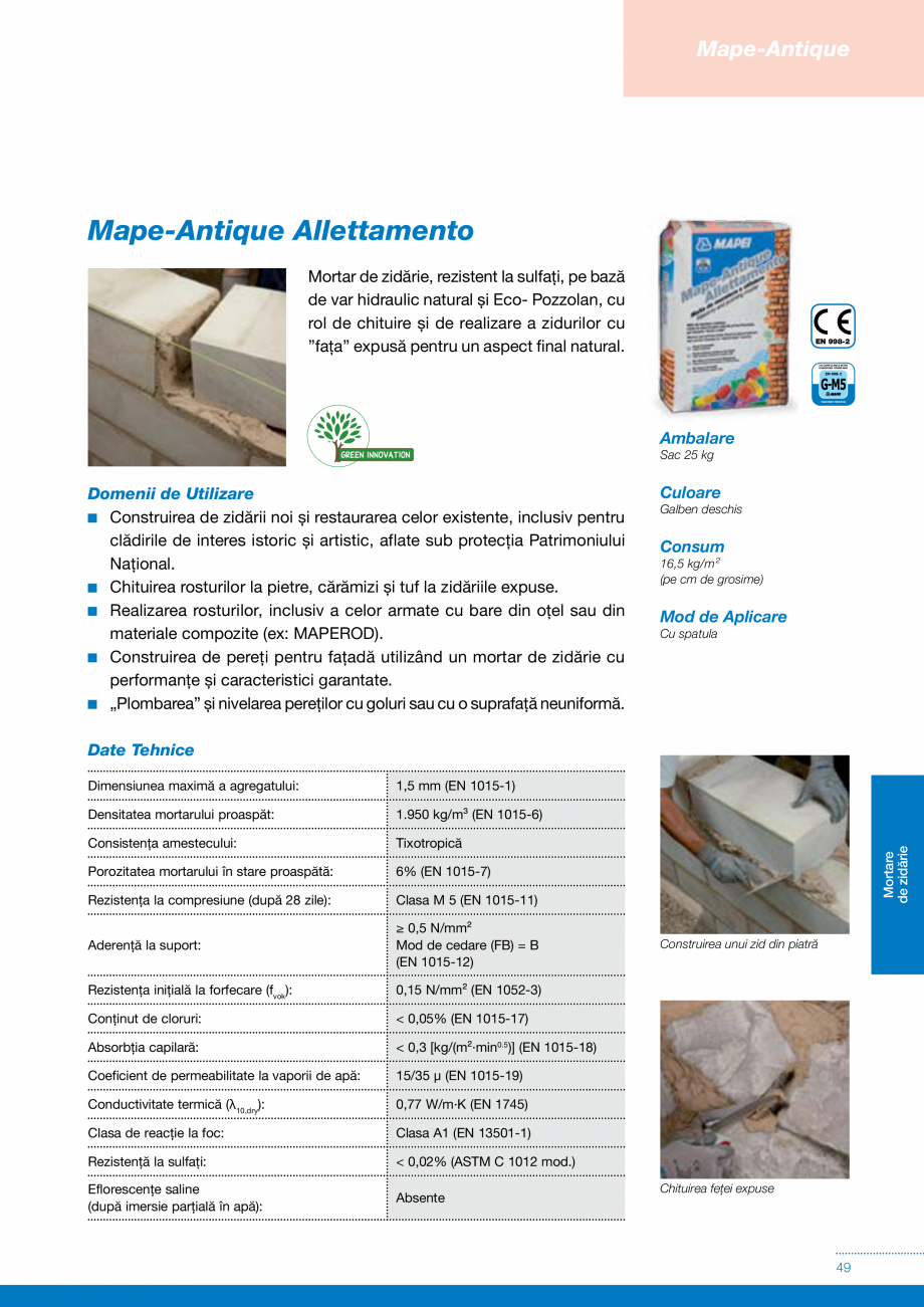 Pagina 49-Produse si sisteme pe baza de VAR pentru restaurarea cladirilor din zidarie MAPEI Catalog, brosura...