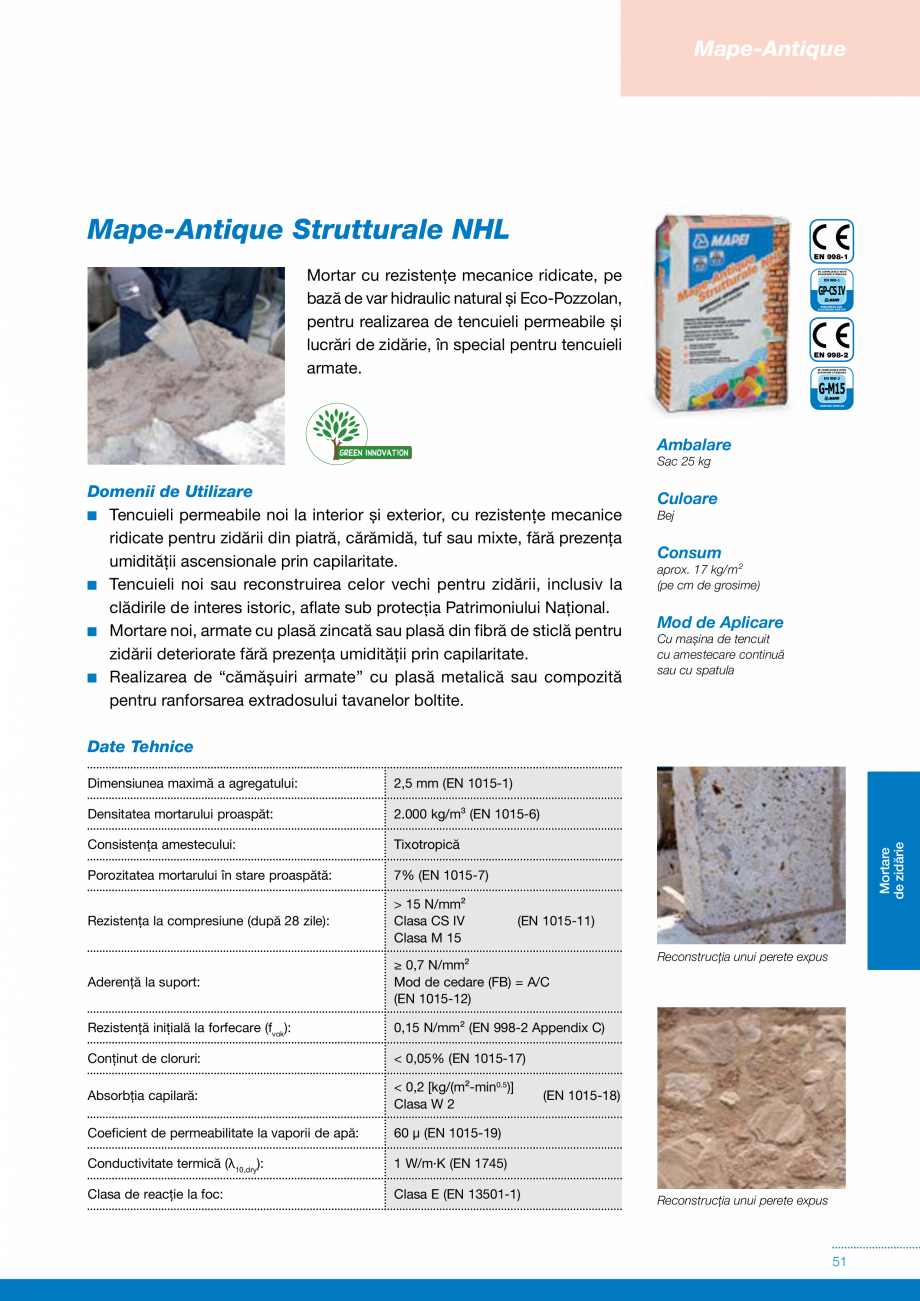 Pagina 51-Produse si sisteme pe baza de VAR pentru restaurarea cladirilor din zidarie MAPEI Catalog, brosura...