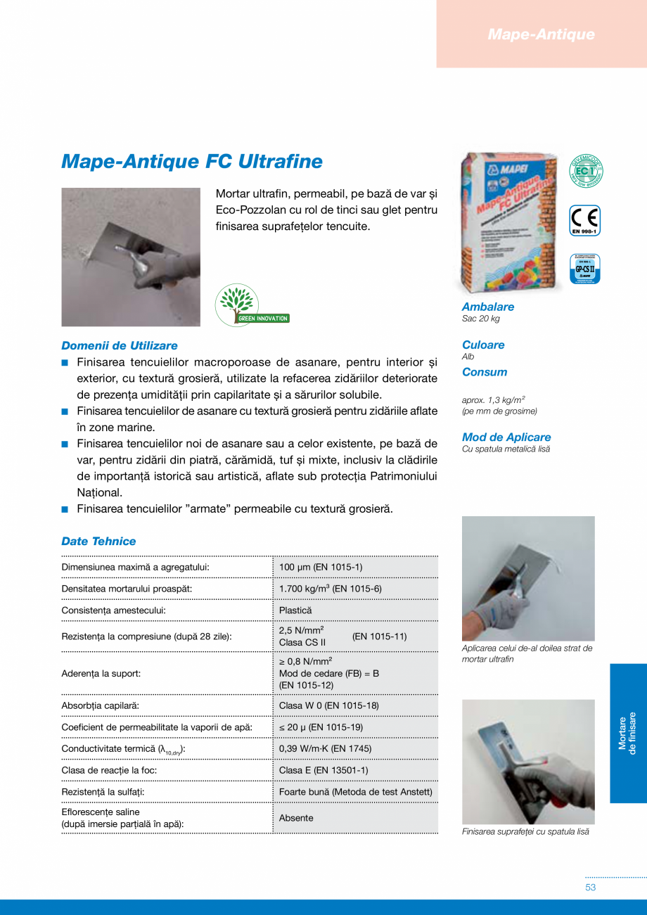 Pagina 53-Produse si sisteme pe baza de VAR pentru restaurarea cladirilor din zidarie MAPEI Catalog, brosura...