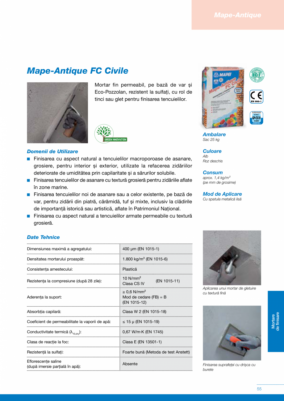 Pagina 55-Produse si sisteme pe baza de VAR pentru restaurarea cladirilor din zidarie MAPEI Catalog, brosura...