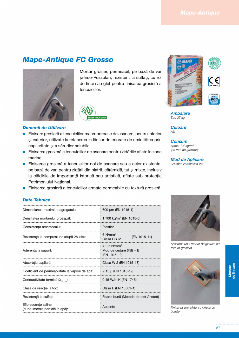 Pagina 57-Produse si sisteme pe baza de VAR pentru restaurarea cladirilor din zidarie MAPEI Catalog, brosura...