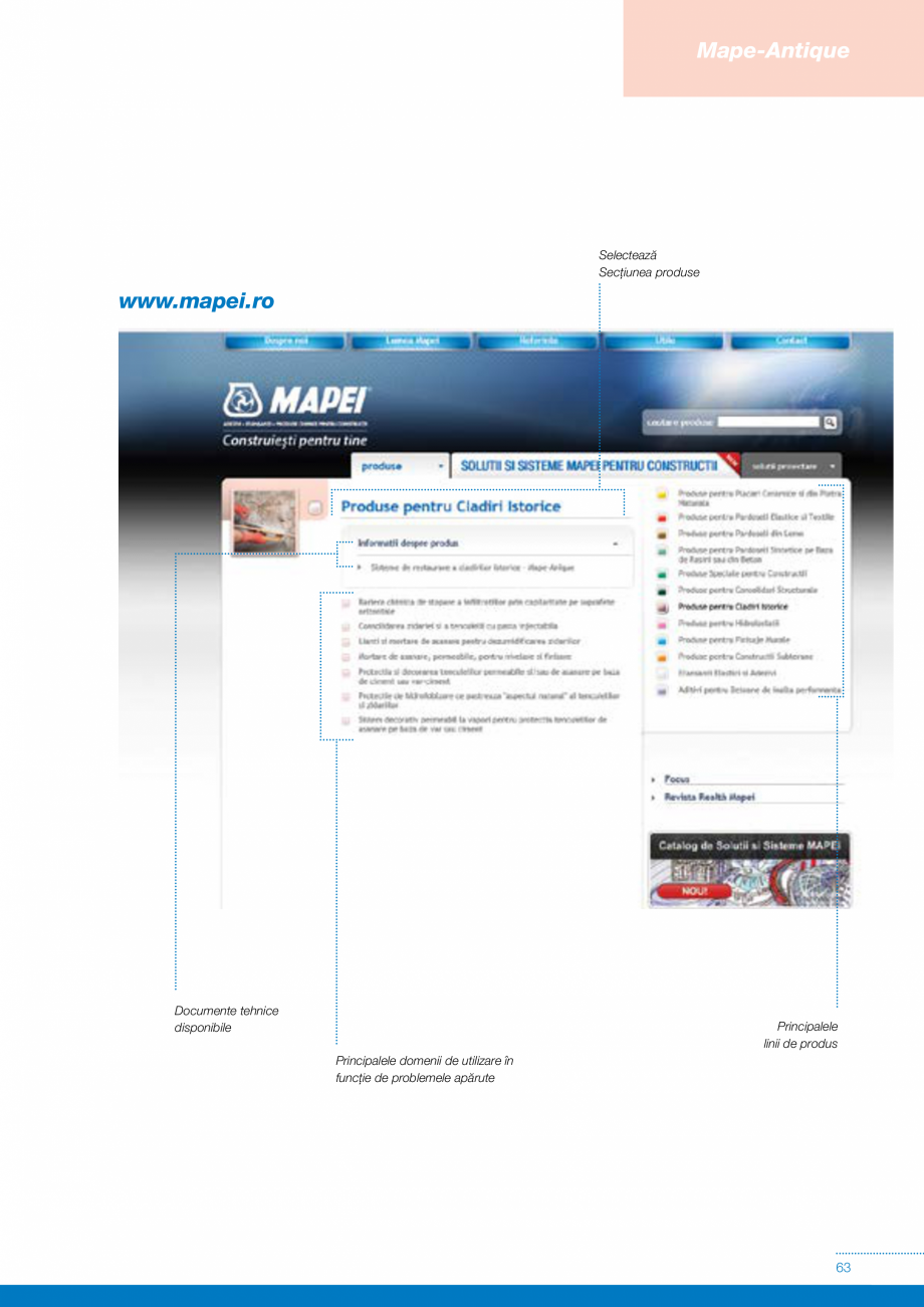 Pagina 63-Produse si sisteme pe baza de VAR pentru restaurarea cladirilor din zidarie MAPEI Catalog, brosura...