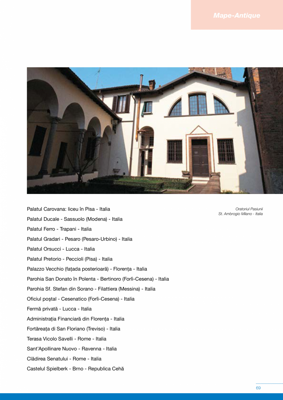 Pagina 69-Produse si sisteme pe baza de VAR pentru restaurarea cladirilor din zidarie MAPEI Catalog, brosura...