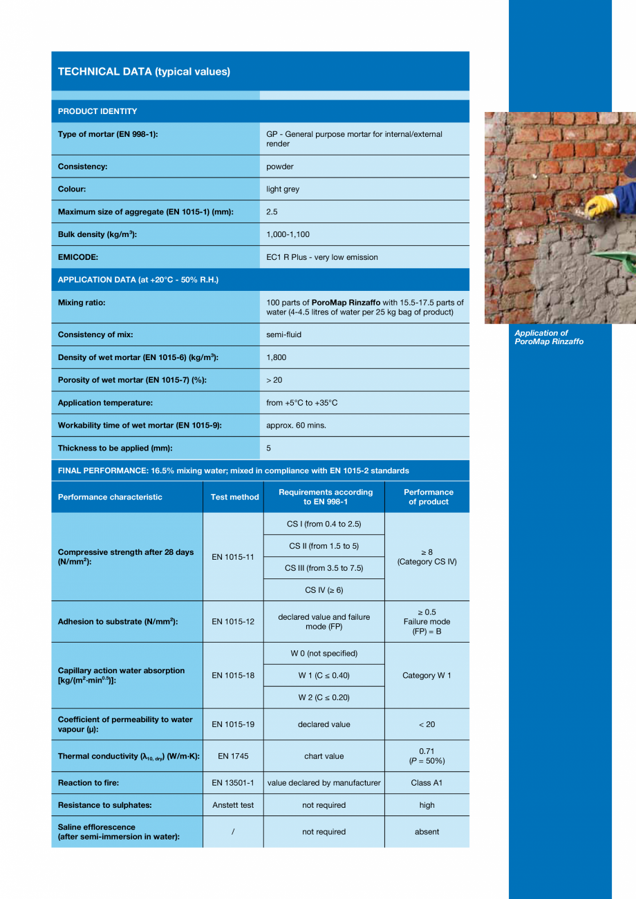 Pagina 3-Mortare de asanare pe baza de ciment MAPEI PoroMap Rinzaffo Fisa tehnica Engleza  construction of...