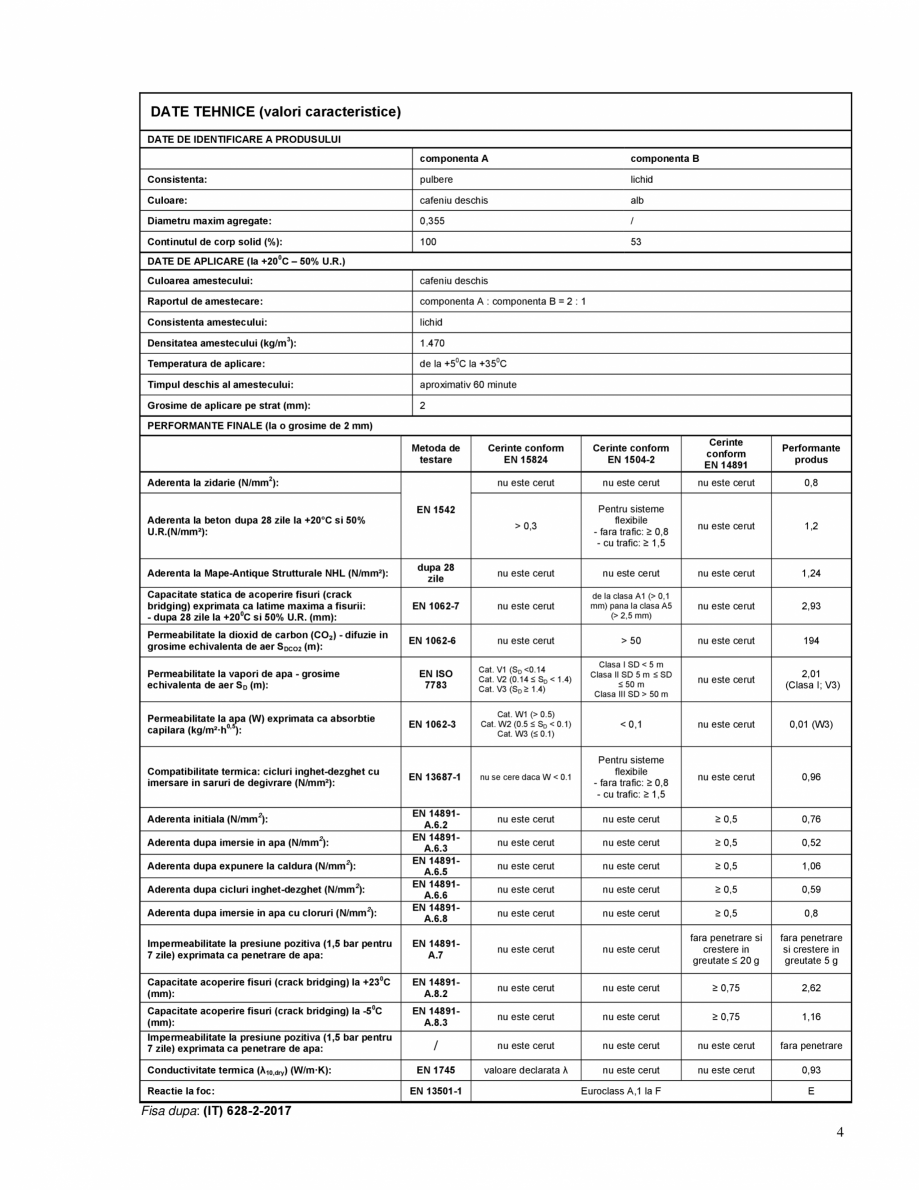 Pagina 4-Imbracaminte elastica, bicomponenta pentru hidroizolarea si protectia elementelor de constructii...