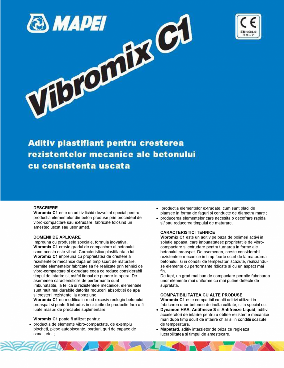 Pagina 1-Aditiv plastifiant pentru cresterea rezistentelor mecanice ale betonului cu consistenta uscata ...