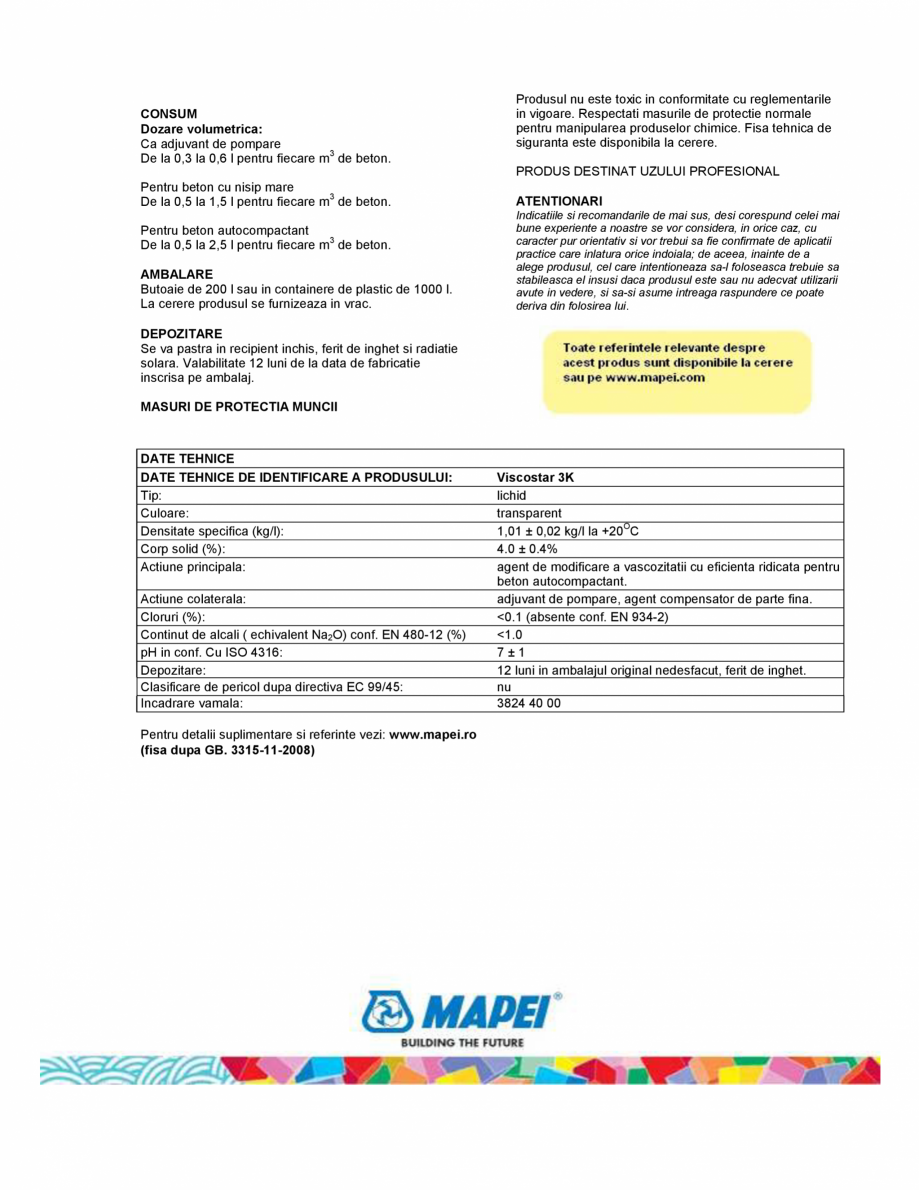 Pagina 2-Aditiv de ingrosare cu eficienta crescuta pentru producerea betonului autocompactant fara filler...