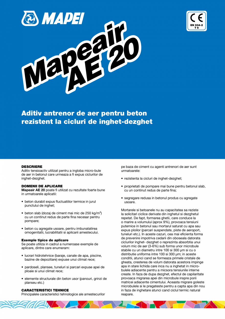 Pagina 1-Aditiv antrenor de aer pentru beton rezistent la cicluri de inghet-dezghet MAPEI MAPEAIR AE 20 Fisa ...