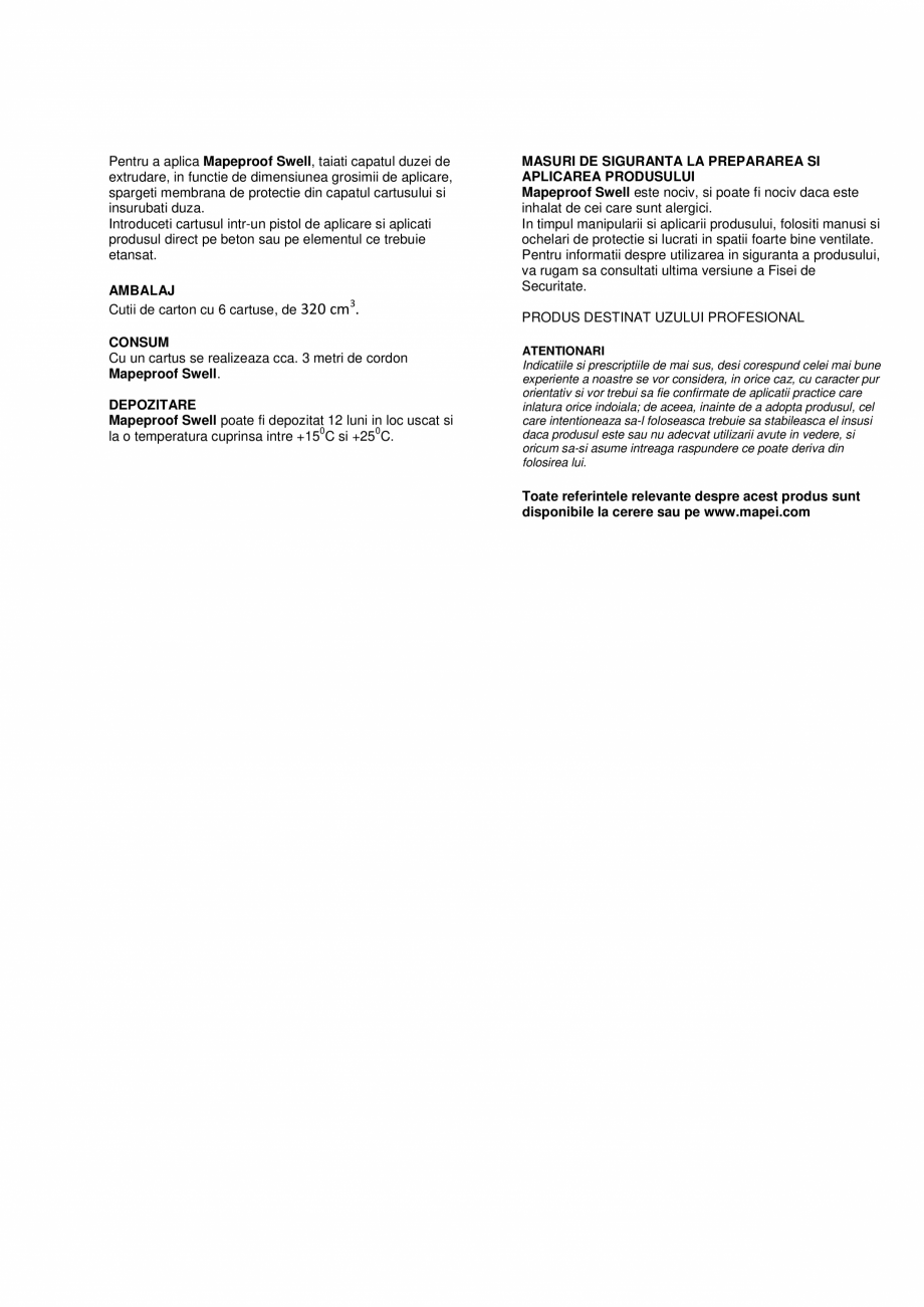 Pagina 2-Pasta hidro-expansiva monocomponenta pentru impermeabilizarea si etansarea fisurilor si a...