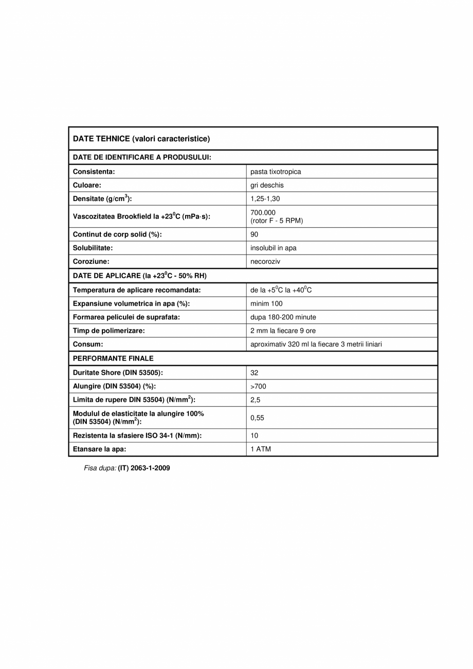 Pagina 3-Pasta hidro-expansiva monocomponenta pentru impermeabilizarea si etansarea fisurilor si a...