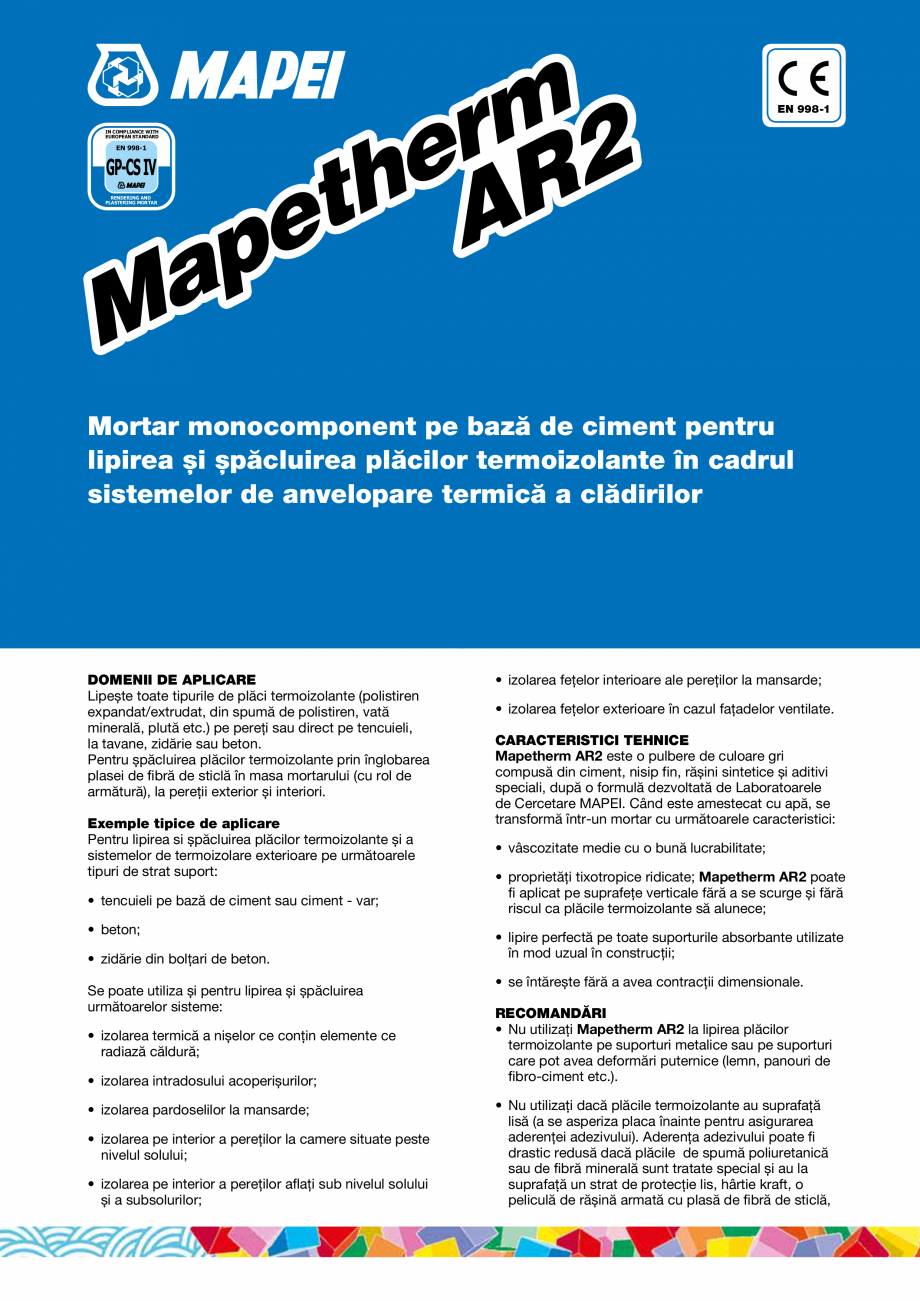 Pagina 1-Mortar monocomponent pe baza de ciment MAPEI MAPETHERM AR2 Fisa tehnica Romana m
r
2
e
h
R
t
A
e
p
a...