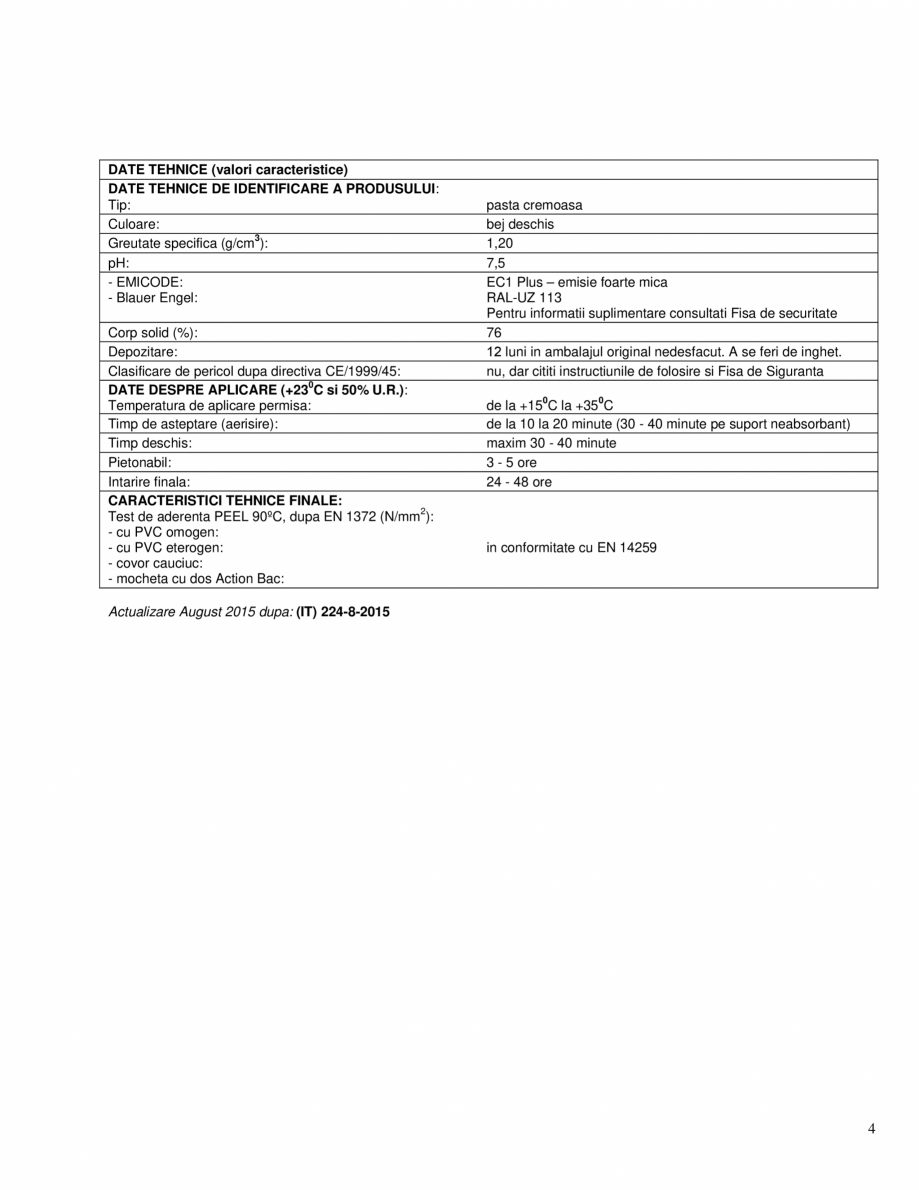 Pagina 4-Adeziv universal de inalta performanta pentru pardoseli elastice MAPEI ULTRABOND ECO V4SP Fisa...