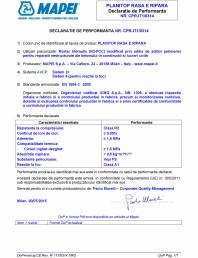 Declaratie de performanta - Mortar hidraulic (R2-PCC)
