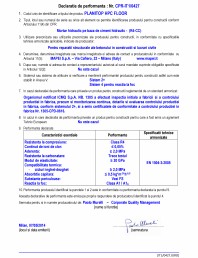 Declaratie de performanta - Mortar hidraulic pe baza de ciment hidraulic - (R4-CC)