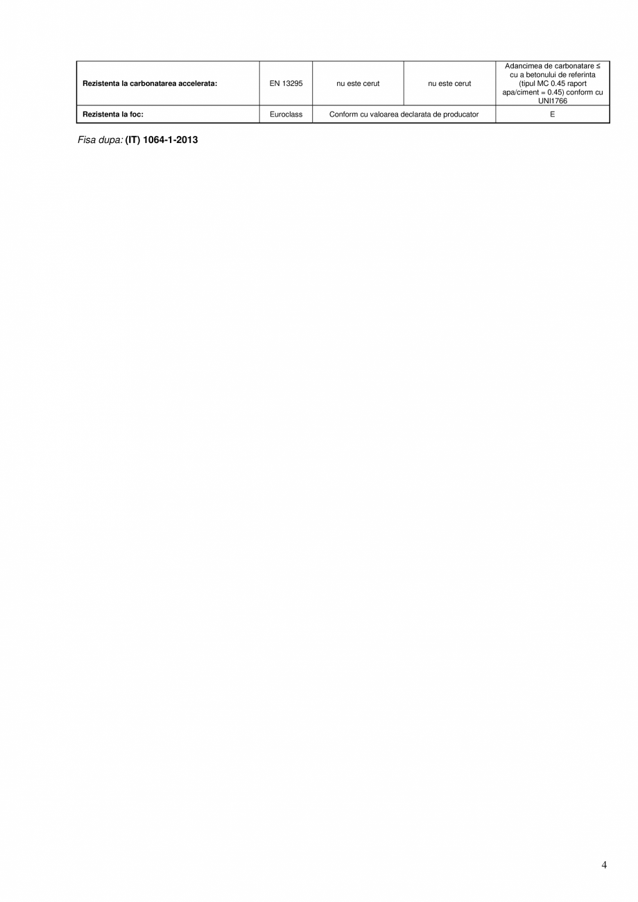 Pagina 4-Mortar pe baza de ciment, bicomponent pentru nivelarea substraturilor din beton, piatra, caramida...