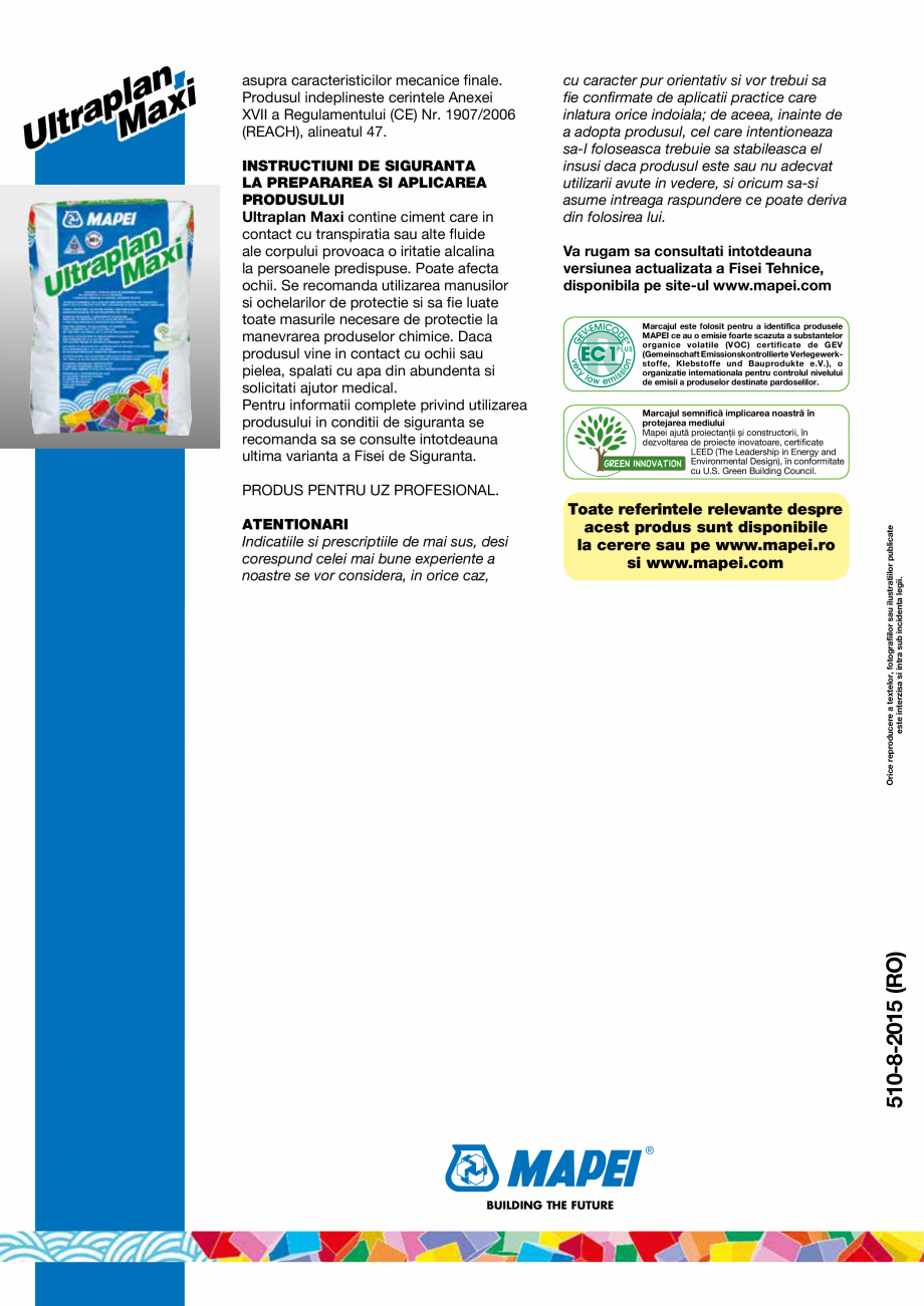 Pagina 4-Sapa autonivelanta cu intarire ultrarapida pentru turnari in grosime de la 3 la 40 mm MAPEI...