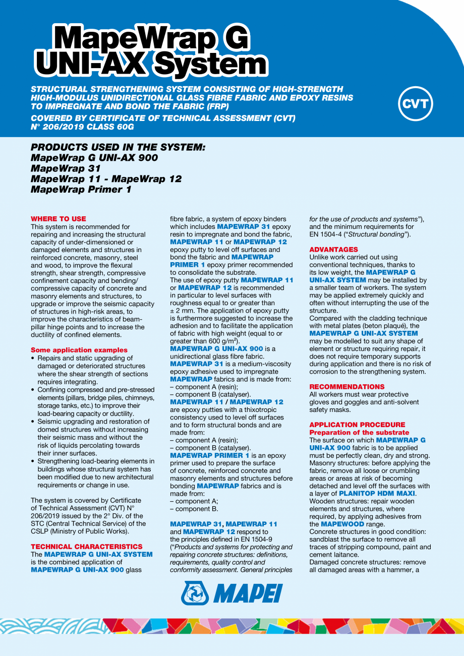 Pagina 1-Sistem de consolidare structurala cu tesatura unidirectionala din fibre de sticla si rasini...