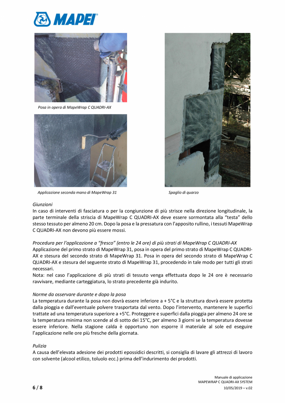 Pagina 6-Sistem de consolidare structurala din tesatura din fibra de carbon cvadridirectionala - Manual de...