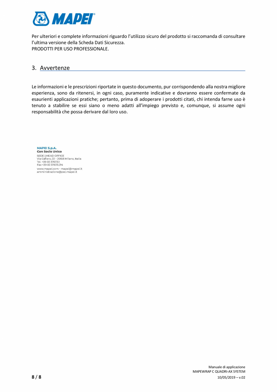 Pagina 8-Sistem de consolidare structurala din tesatura din fibra de carbon cvadridirectionala - Manual de...