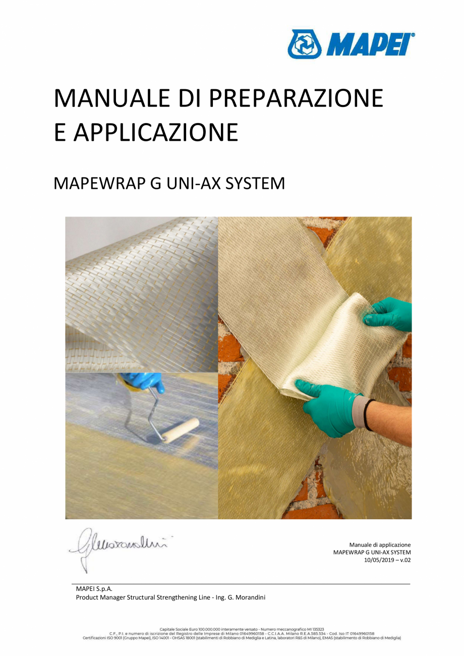 Pagina 1-Sistem de consolidare structurala - Manual de prepapre si aplicare MAPEI MAPEWRAP G UNI-AX SYSTEM...