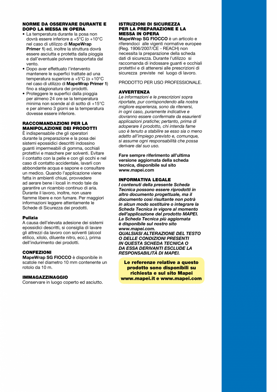 Pagina 5-Coarda din fibre de otel cu rezistenta ridicata pentru realizarea conexiunilor structurale MAPEI...