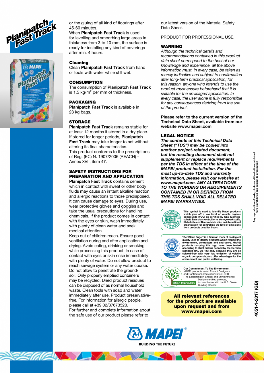 Pagina 4-Mortar fin de finisare, tixotropic, cu întărire ultrarapidă, pentru suprafețe orizontale...