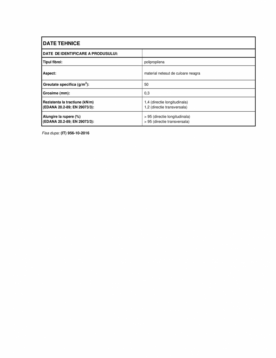 Pagina 2-Material netesut din polipropilena utilizat la armarea membranelor hidroizolatoare MAPEI MAPETEX 50 ...