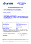 Declaratie de performanta - Aditiv reducator de apa plastifiant EN 934-2 T 2 MAPEI - MAPEPLAST