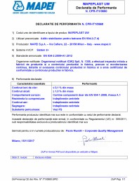 Declaratie de performanta - Aditiv stabilizator pentru betoane EN 934-2 (T.4)