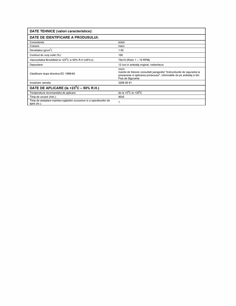 Pagina 2-Amorsa monocomponenta, fara solventi pentru suprafete non-absorbante  MAPEI PRIMER M Fisa tehnica...