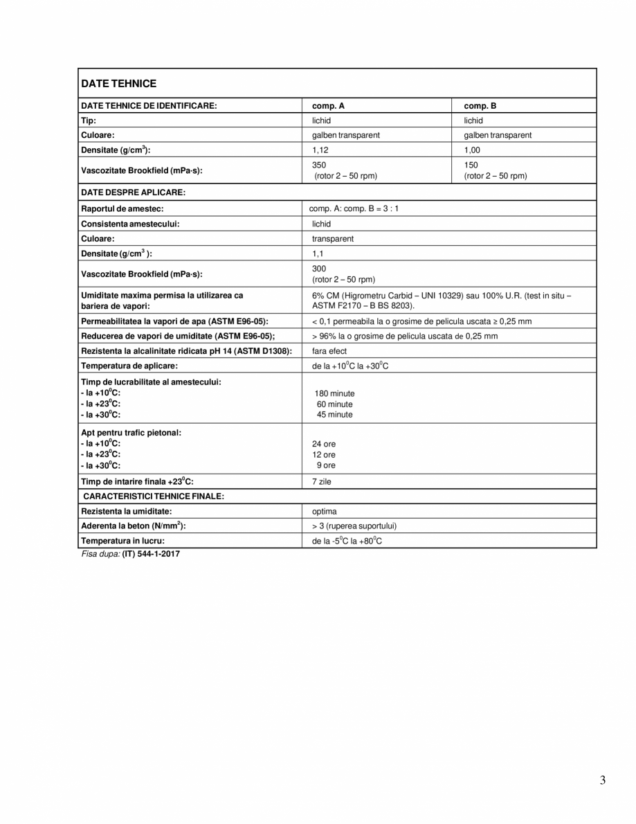 Pagina 3-Rasina epoxidica cu rol de bariera de umiditate pentru substraturi pe baza de ciment MAPEI PRIMER MF...