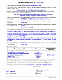 Declaratie de performanta - Produs pentru protectia suprafetelor - acoperiri