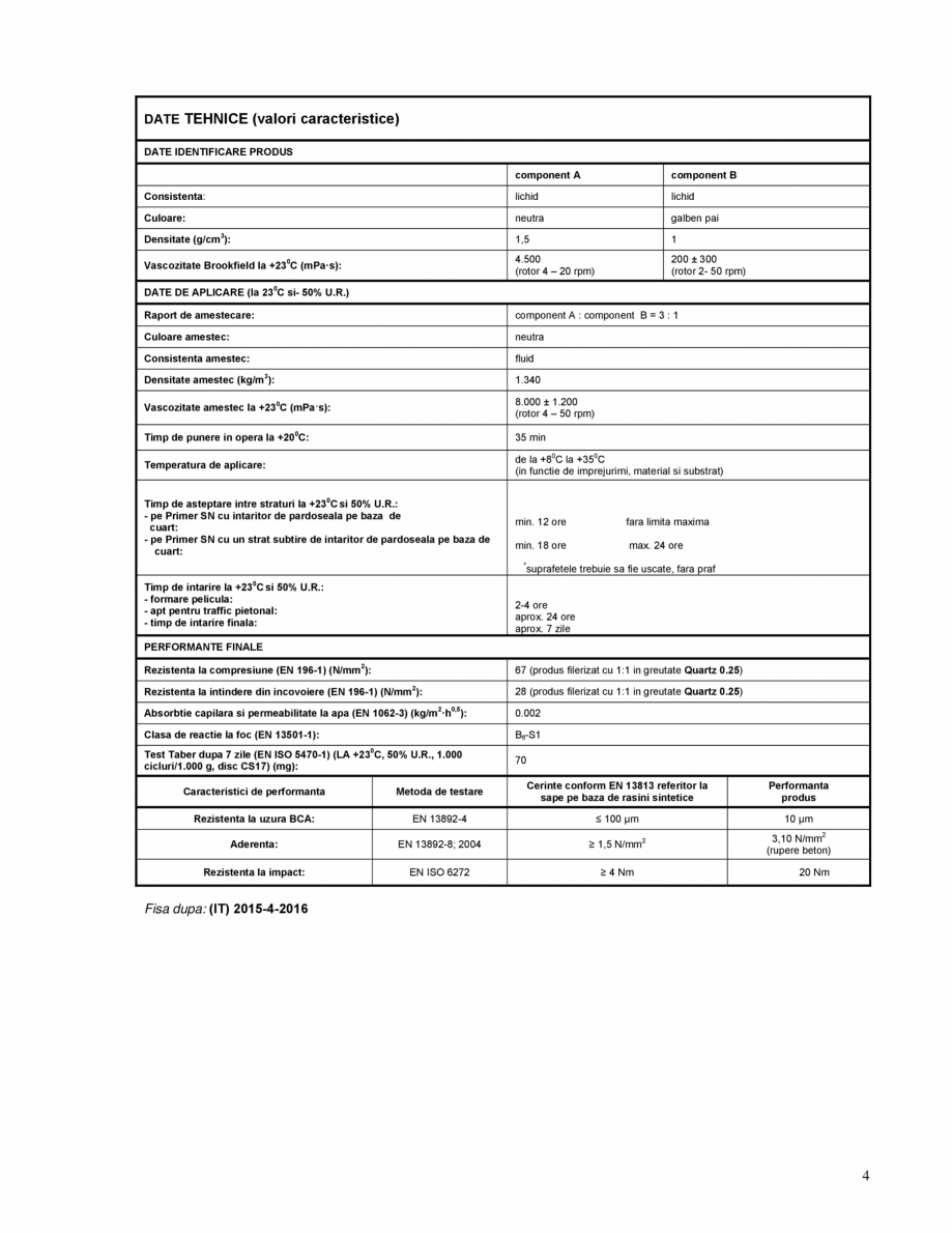 Pagina 4-Rasina epoxidica bicomponenta, multifunctionala pentru pardoseli industriale MAPEI MAPEFLOOR I 300...