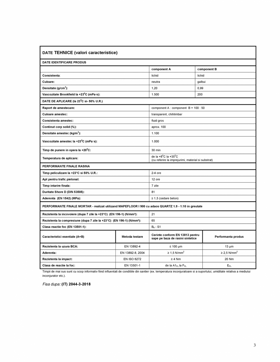 Pagina 3-Liant epoxidic bicomponent MAPEI MAPEFLOOR I 900 Fisa tehnica Romana a
soare, dar acest lucru nu...