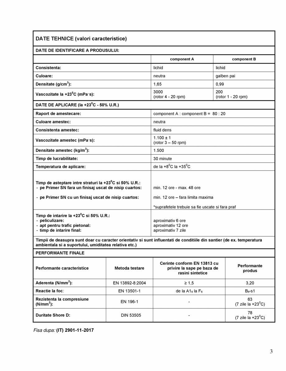Pagina 3-Amorsa epoxidica bicomponenta, prefilerizata, fara solventi MAPEI PRIMER SN Fisa tehnica Romana e,...