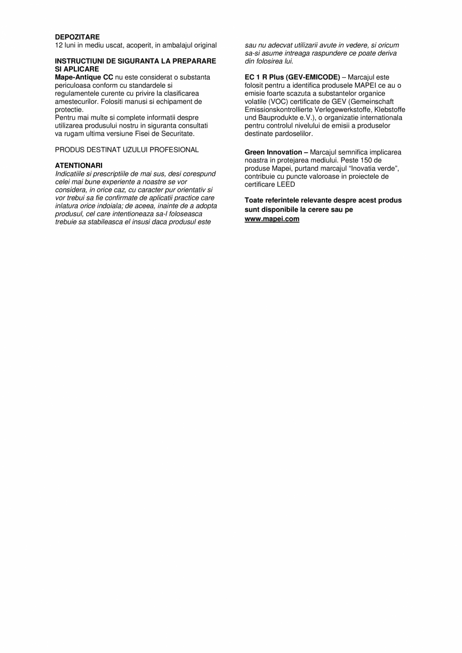 Pagina 3-Tencuiala de asanare pe baza de var si Eco-Pozzolan pentru restaurarea zidariilor vechi MAPEI...