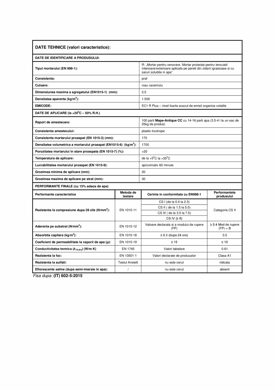 Pagina 4-Tencuiala de asanare pe baza de var si Eco-Pozzolan pentru restaurarea zidariilor vechi MAPEI...