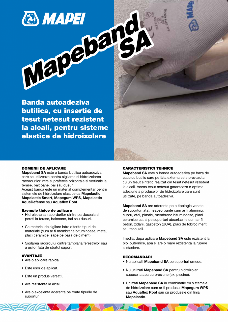 Pagina 1-Banda autoadeziva butilica, cu insertie de tesut netesut rezistent la alcali, pentru sisteme...