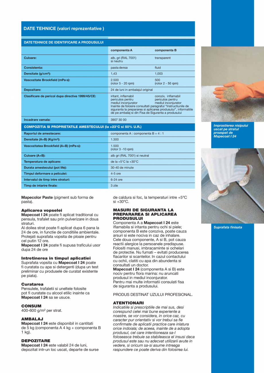 Pagina 3-Vopsea epoxidica bicomponenta pentru protectia anti-acida a suprafetelor din beton MAPEI MAPECOAT I ...