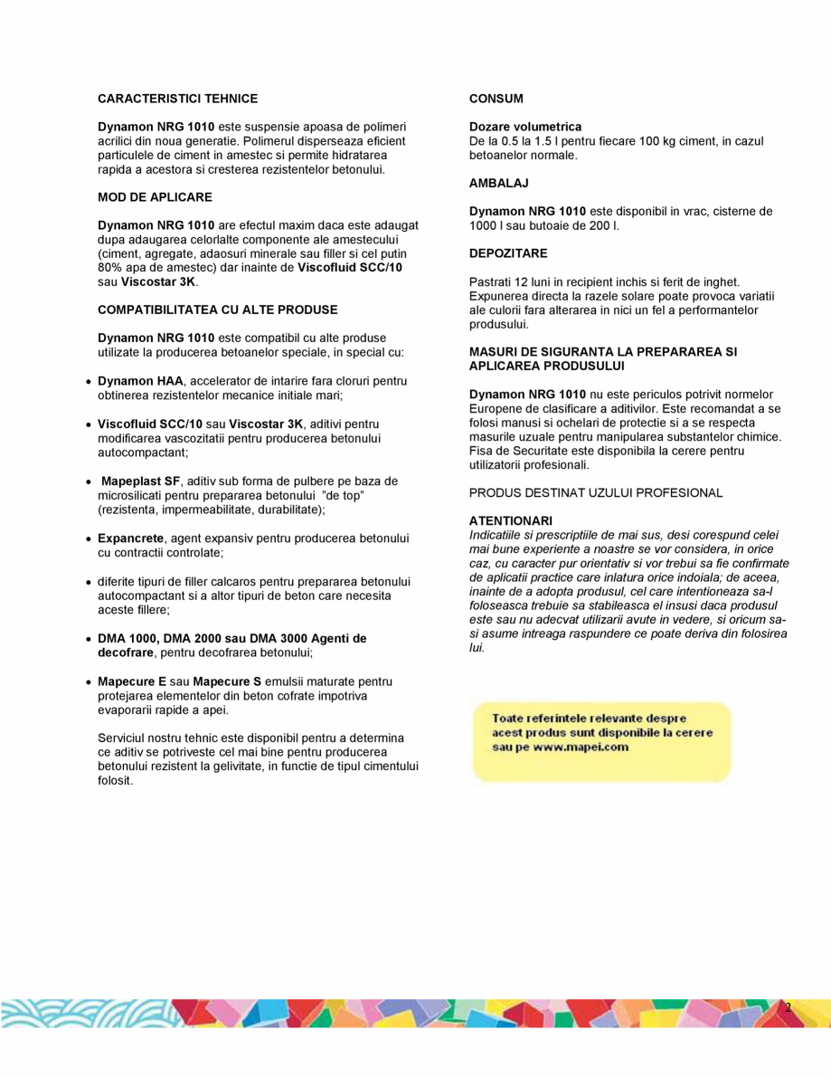 Pagina 2-Aditiv superplastifiant, accelerator de intarire pentru decofrarea rapida a betonului prefabricat...