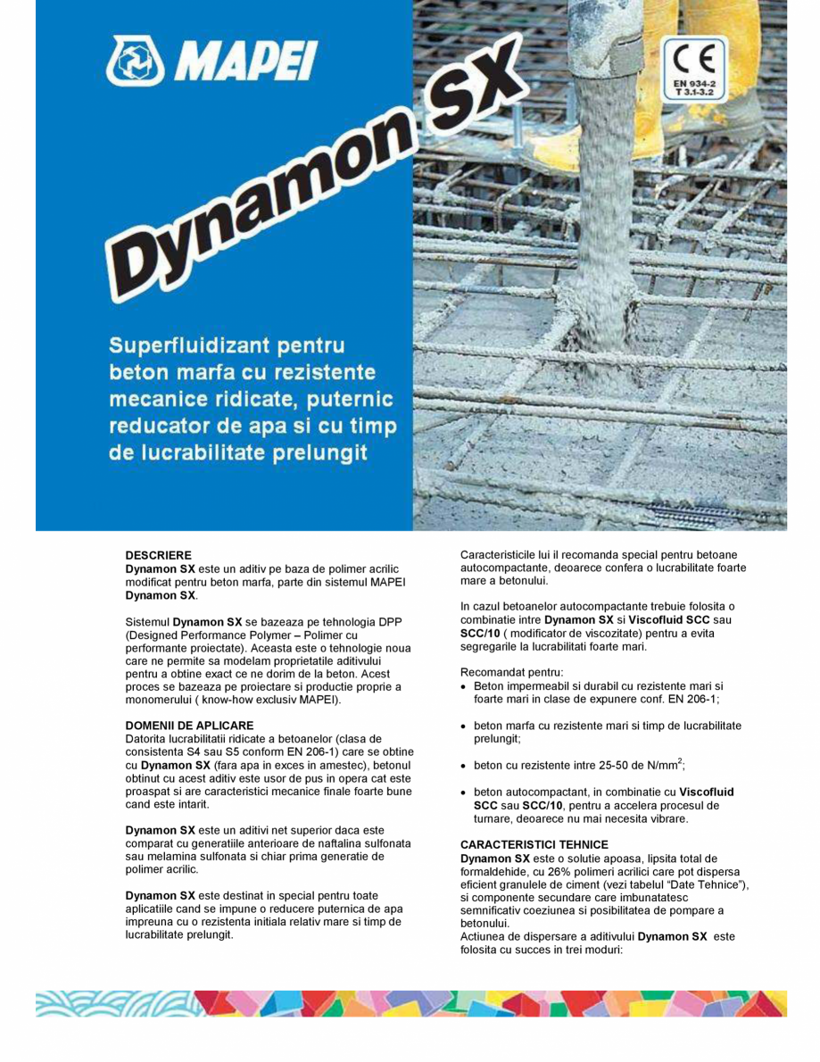 Pagina 1-Superfluidizant pentru beton marfa cu rezistente mecanice ridicate, puternic reducator de apa si cu ...