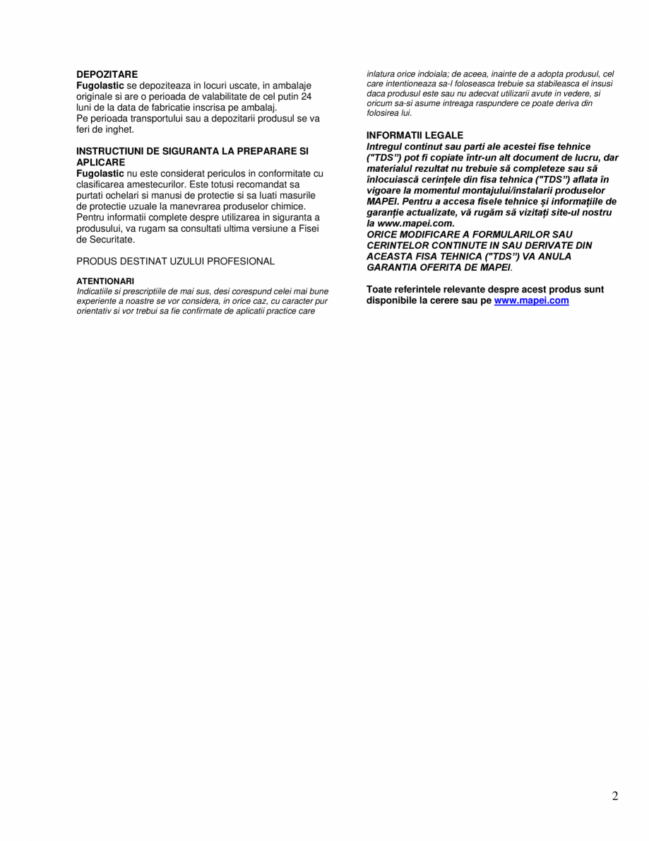 Pagina 2-Aditiv polimeric lichid pentru linia de produse Keracolor  MAPEI FUGOLASTIC Fisa tehnica Romana...