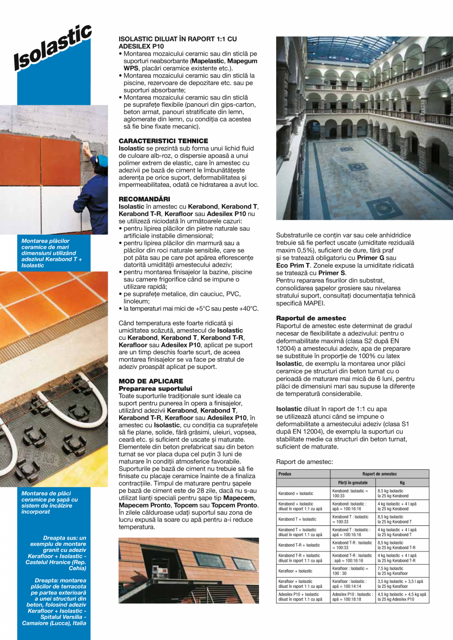 Pagina 2-Latex pentru marirea elasticitatii adezivilor pe baza de ciment MAPEI ISOLASTIC Fisa tehnica Romana ...
