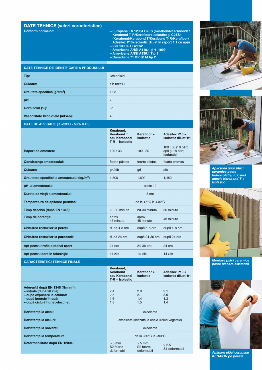 Pagina 3-Latex pentru marirea elasticitatii adezivilor pe baza de ciment MAPEI ISOLASTIC Fisa tehnica Romana ...