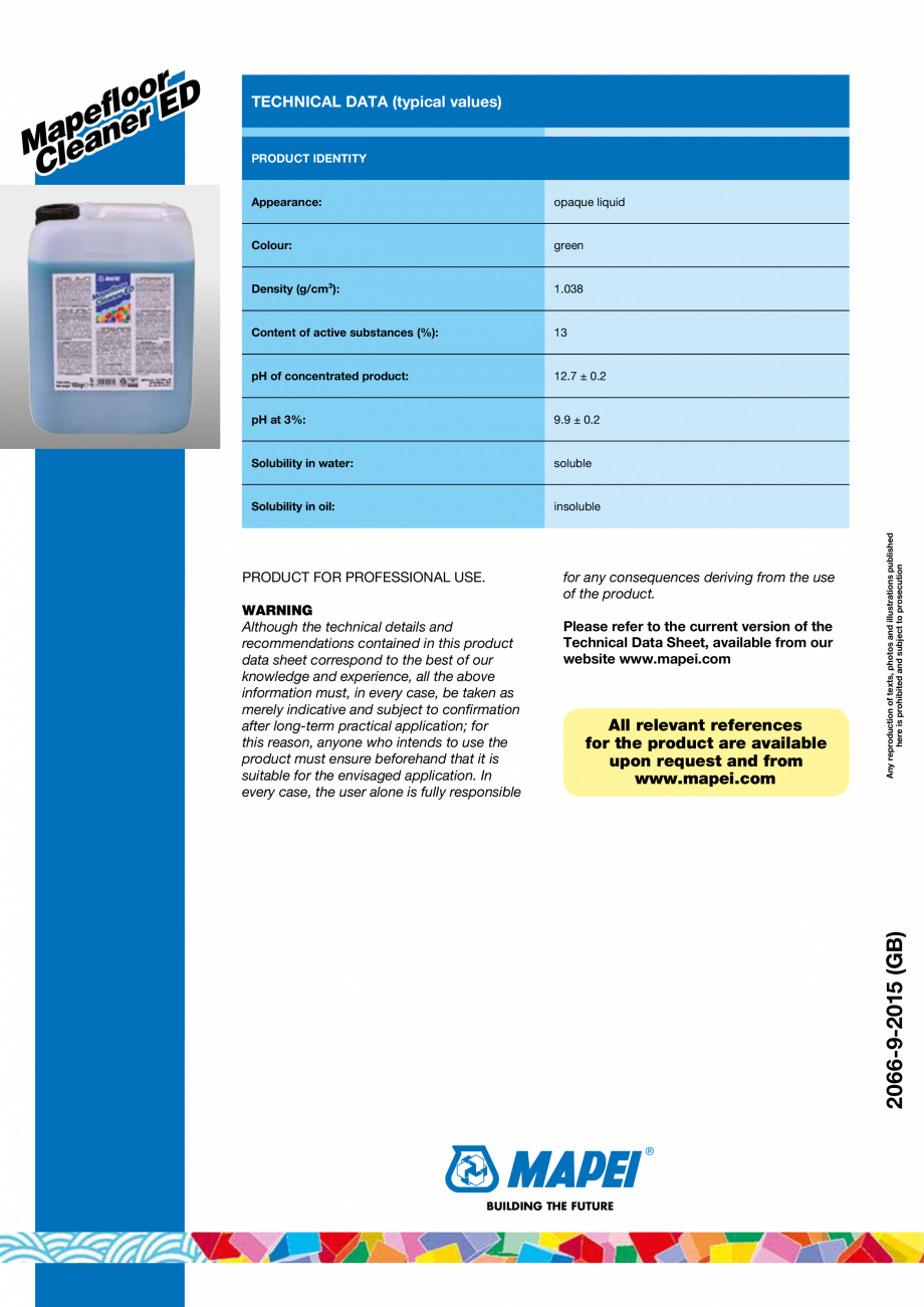 Pagina 2-Detergent pentru curatarea zilnica si degresarea pardoselilor sintetice MAPEI MAPEFLOOR CLEANER ED...