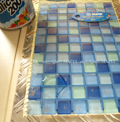 6. lipire mozaic pe tabla chituri rosturi epoxi PULICOL 2000 Decapant pentru rasini sintetice, adezivi, chituri