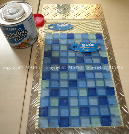 2. lipire mozaic pe metal adeziv poliuretanic PULICOL 2000 Decapant pentru rasini sintetice, adezivi, chituri