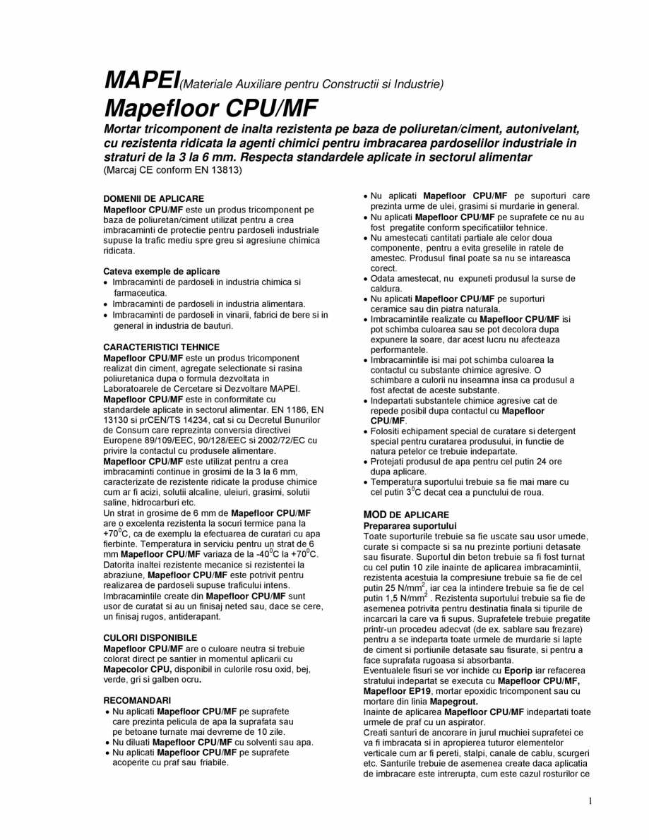 Pagina 1-Mortar tricomponent pentru imbracarea pardoselilor industriale in straturi de la 3 la 6 mm MAPEI...
