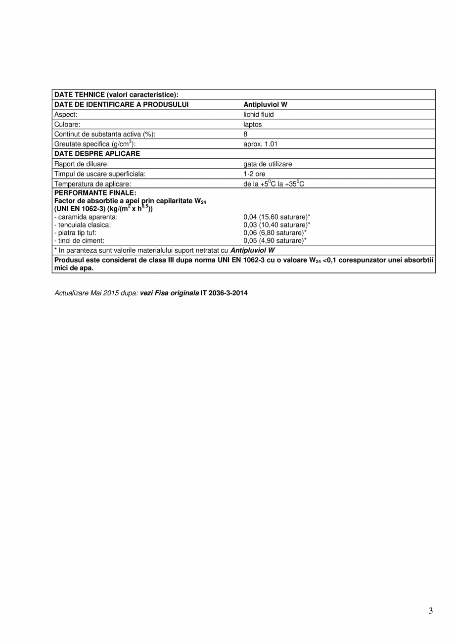 Pagina 3-Protectie hidrofobizanta incolora pe baza de rasini silanice si siloxanice in dispersie apoasa MAPEI...